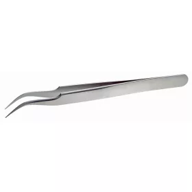 Pensetă LINDSTROM, vârf fin, curbat 118 mm (7A)