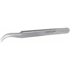 Pensetă LINDSTROM, vârf fin, curbat, inox 118 mm