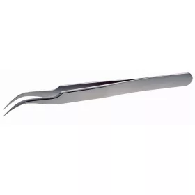 Pensetă LINDSTROM, vârf fin, curbat 118 mm (7)