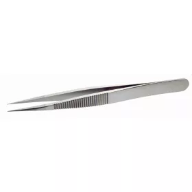   Pensetă LINDSTROM cu vârf drept, din oțel inoxidabil, antimagnetică, rezistentă la acid, 110 mm