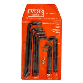   Set de chei TORX® îndoite BAHCO, versiune neagră, 13 bucăți