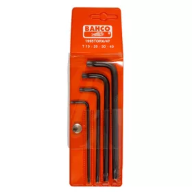 Set chei TORX® îndoite BAHCO, versiune neagră, 4 bucăți