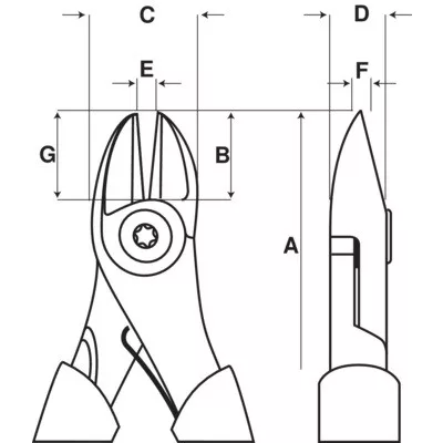 LINDSTRÖM TRX Csípőfogó, ovális fej, kétkomponenses markolat 210 mm
