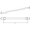 BAHCO csillagkulcs, 15° hajlított, 1/4"-5/16"