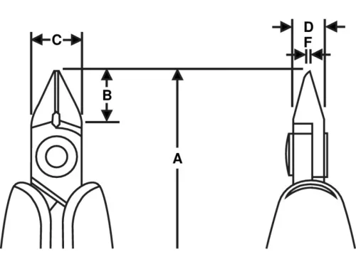 Cuțite laterale LINDSTROM RX, cap conic, 133,5/0,2-1,25 mm S