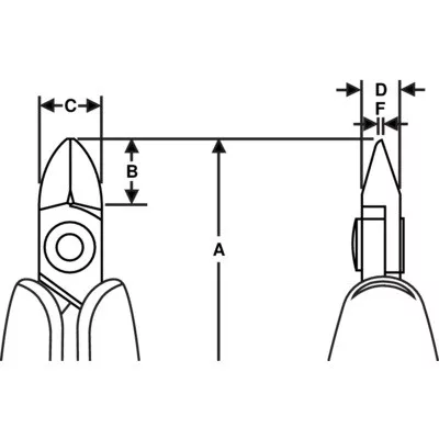 LINDSTRÖM RX Oldalcsípőfogó, ovális fejű, 147,5/0,4-2,0 mm L