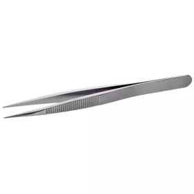   Pensetă LINDSTROM cu mâner zimțat de precizie și vârf gros, 120 mm