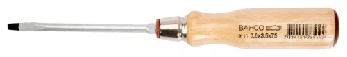 BAHCO Mâner din lemn, șurubelniță cu impact plată 5.5x100