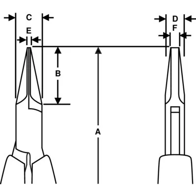 LINDSTRÖM Laposcsőrű fogó, polírozott ESD 146,5 mm