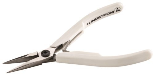 LINDSTROM Hegyescsőrű fogó, recézett pofa, polírozott ESD-D 132 mm