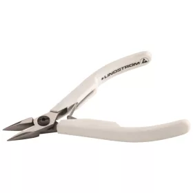   Clește cu vârf ascuțit LINDSTROM, scurt, fălci netede, lustruit ESD-D 120 mm