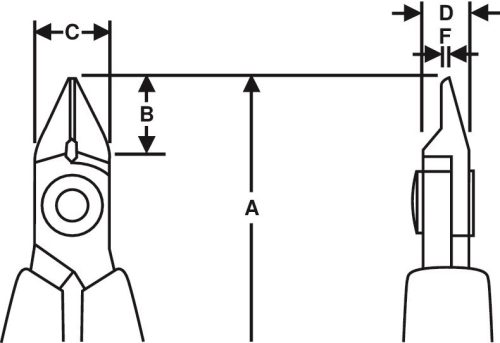 Clește LINDSTROM, cap conic ESD-D, 112,5/0,2-1,0 mm M