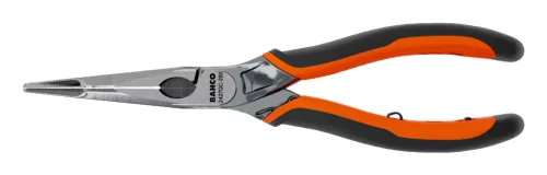 BAHCO Hajlított hegyescsőrű fogó, 45°, krómozott, önnyíló PVC markolattal 160 mm