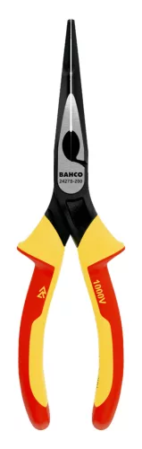 BAHCO Szigetelt hegyescsőrű fogó, hajlított végű (1000 V) 200 mm