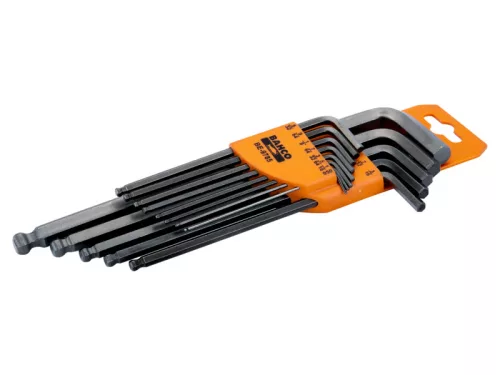 BAHCO Hatszögkulcs készlet,gömbfejjekl, fekete, inch 0.050-3/8"