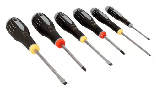 BAHCO ERGO™ csavarhúzó készlet, lapos-PH (6 részes)