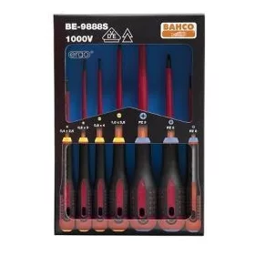   Set șurubelnițe izolate BAHCO ERGO™, cu cap crestat-PZ (7 piese)