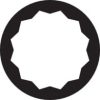 BAHCO Hajlított fejű csillagkulcs, erősített, Bi-Hex, 90mm