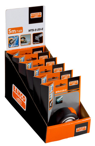 Ruletă de măsurare BAHCO, 5 m, magnetică, lățime 25 mm