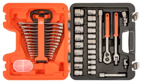 Set chei tubulare BAHCO de 1/2" și chei inelare, 40 de bucăți