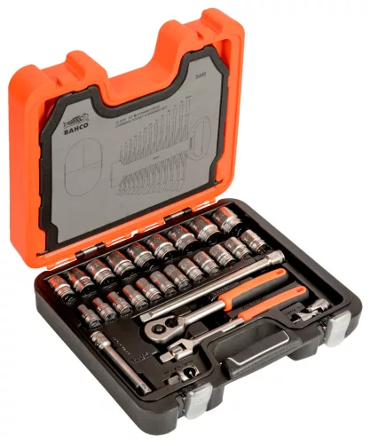 Set chei tubulare BAHCO de 1/2" și chei inelare, 40 de bucăți
