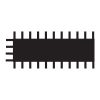 BAHCO Lapos reszelő durva, markolattal, 300x30x6 mm
