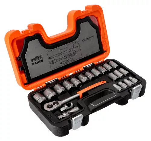 Set chei tubulare BAHCO 1/2" 24 bucăți