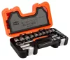 Set chei tubulare BAHCO 1/2" 23 piese, dimensiuni în inci