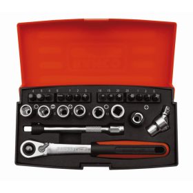 Set chei tubulare BAHCO, 1/4", 24 piese