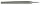 BAHCO Félkerek reszelő, markolat nélkül, durva, 250x25x7 mm