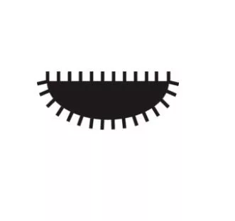 Pilă semicirculară BAHCO, cu mâner, medie, 250x25x7 mm