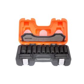   BAHCO 1/2" Gépi dugókulcs készlet, metrikus, hosszított dugókulcsfejek, 14 részes