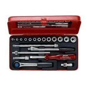  Set chei tubulare BAHCO de 1/4" în cutie metalică, 20 de bucăți,