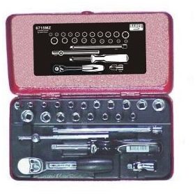   Set chei tubulare BAHCO de 1/4" în cutie metalică, 25 de bucăți