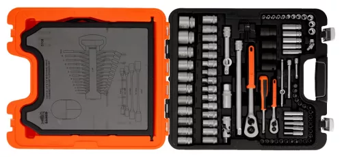 Set chei tubulare BAHCO 1/2"+1/4", 108 bucăți