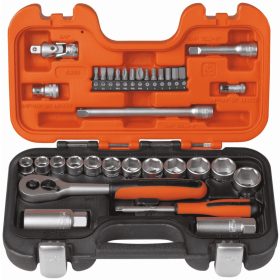 Set chei tubulare BAHCO 1/4"+3/8", 34 bucăți