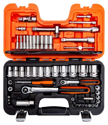 BAHCO Dugókulcs készlet, 1/2"& 1/4", 56 részes Bi-hex dugókulcs