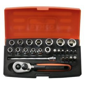 Set chei tubulare BAHCO, 1/4", ambalaj blister, 25 bucăți