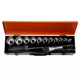   Set chei tubulare BAHCO de 3/4", bi-hexagonale, 15 bucăți