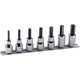   Set chei tubulare BAHCO de 3/8", metrice, hexagonale, 7 piese