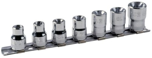 Set chei tubulare BAHCO de 3/8" pentru șuruburi TORX® pe șină de montare, 7 bucăți