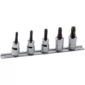   Set chei tubulare BAHCO de 3/8" pe șină, TORX® de securitate, 5 bucăți