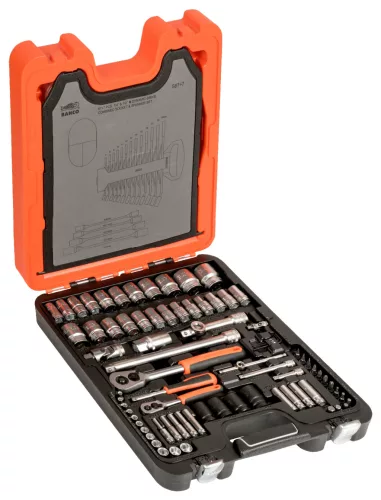 Set chei tubulare BAHCO 1/2" și 1/4", 94 piese