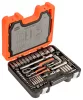Set chei tubulare BAHCO 1/4”, 1/2” + chei inelare și fixe, 91 bucăți