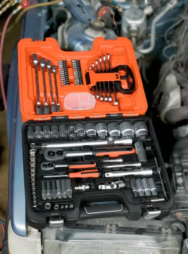 Set chei tubulare BAHCO 1/4”, 1/2” + chei inelare și fixe, 91 bucăți