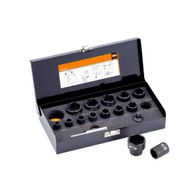   BAHCO Kerékőr leszedő, Roncsolt csavar kiszedő készlet, 8-27 mm,16 részes