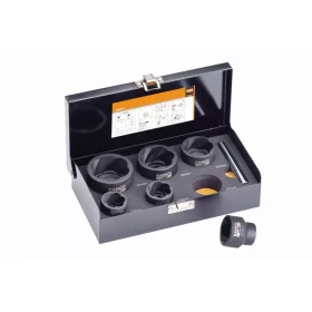   BAHCO Kerékőr leszedő, Roncsolt csavar kiszedő készlet 22-41 mm, 7 részes, 1/2" + 3/4"