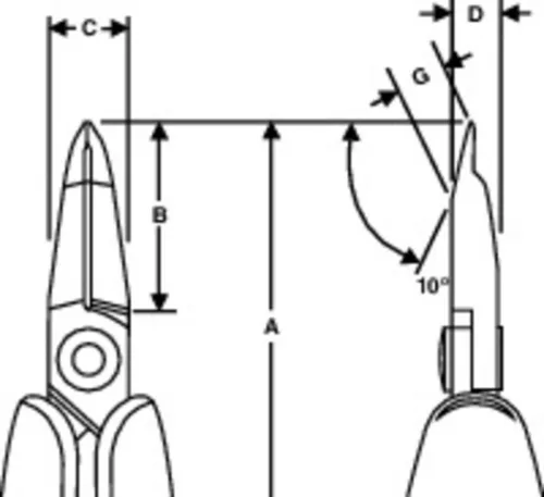 LINDSTRÖM RX Oldalcsípőfogó, micro fejű, 149,5/0,1-0,6 mm