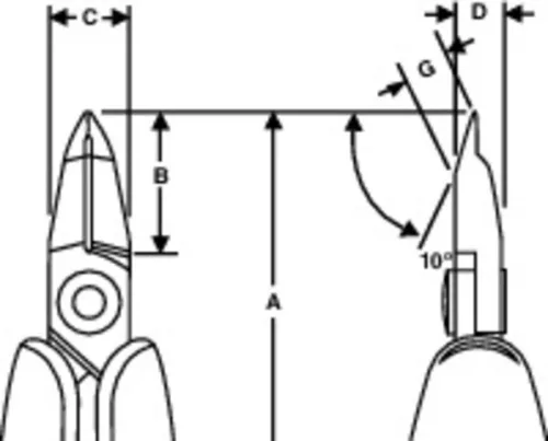 LINDSTRÖM RX Oldalcsípőfogó, micro fejű, 141,5/0,05-0,4 mm