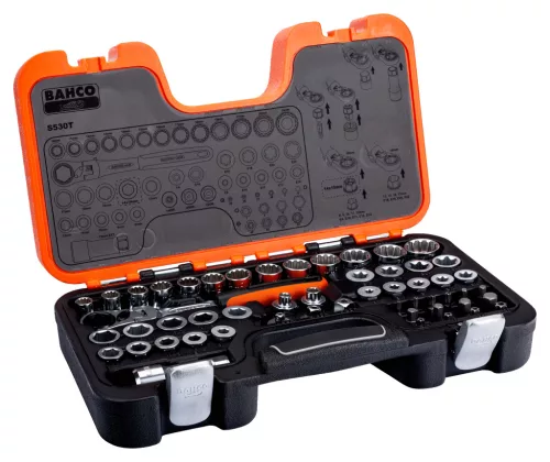 Set chei tubulare BAHCO, 53 piese